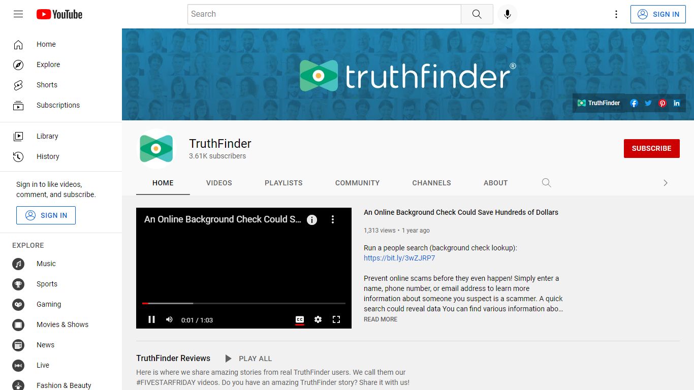 TruthFinder - YouTube